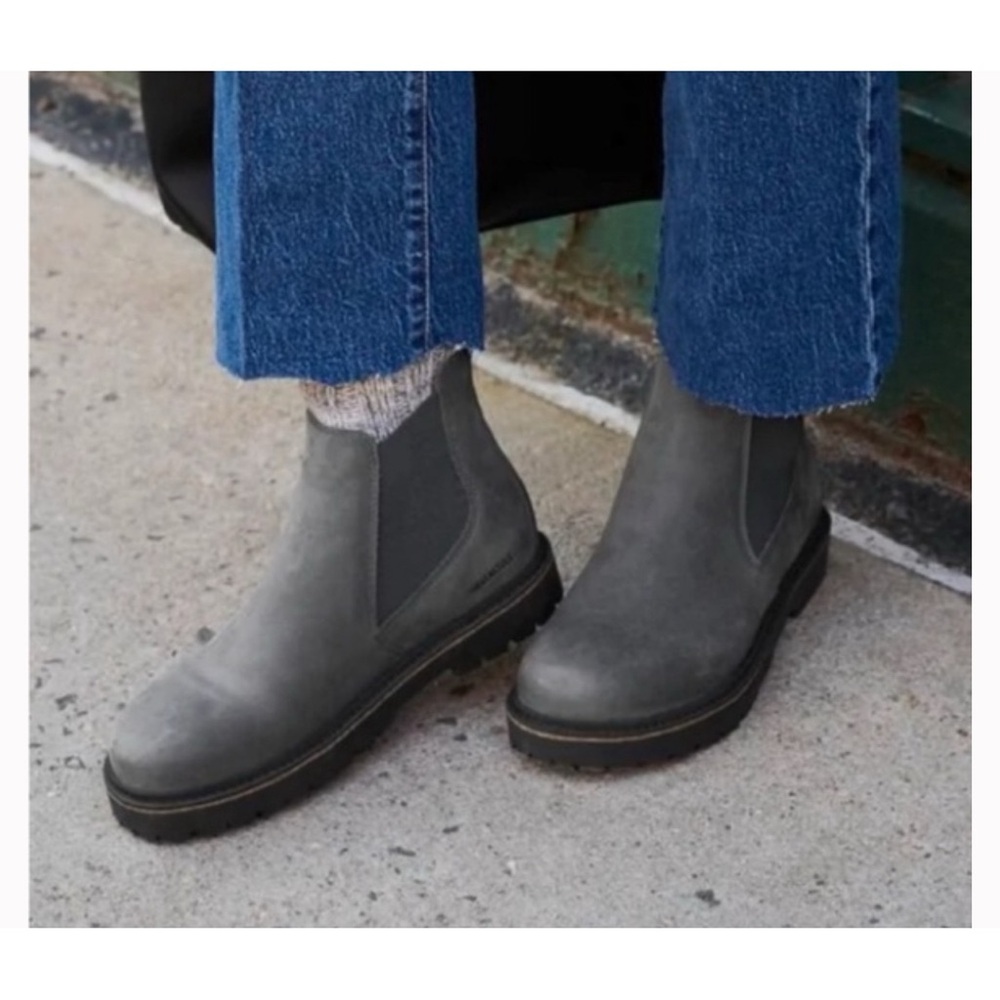 Birkenstock Stalon Graphite Chelsea Casual Boots Leather Gray Sz 6